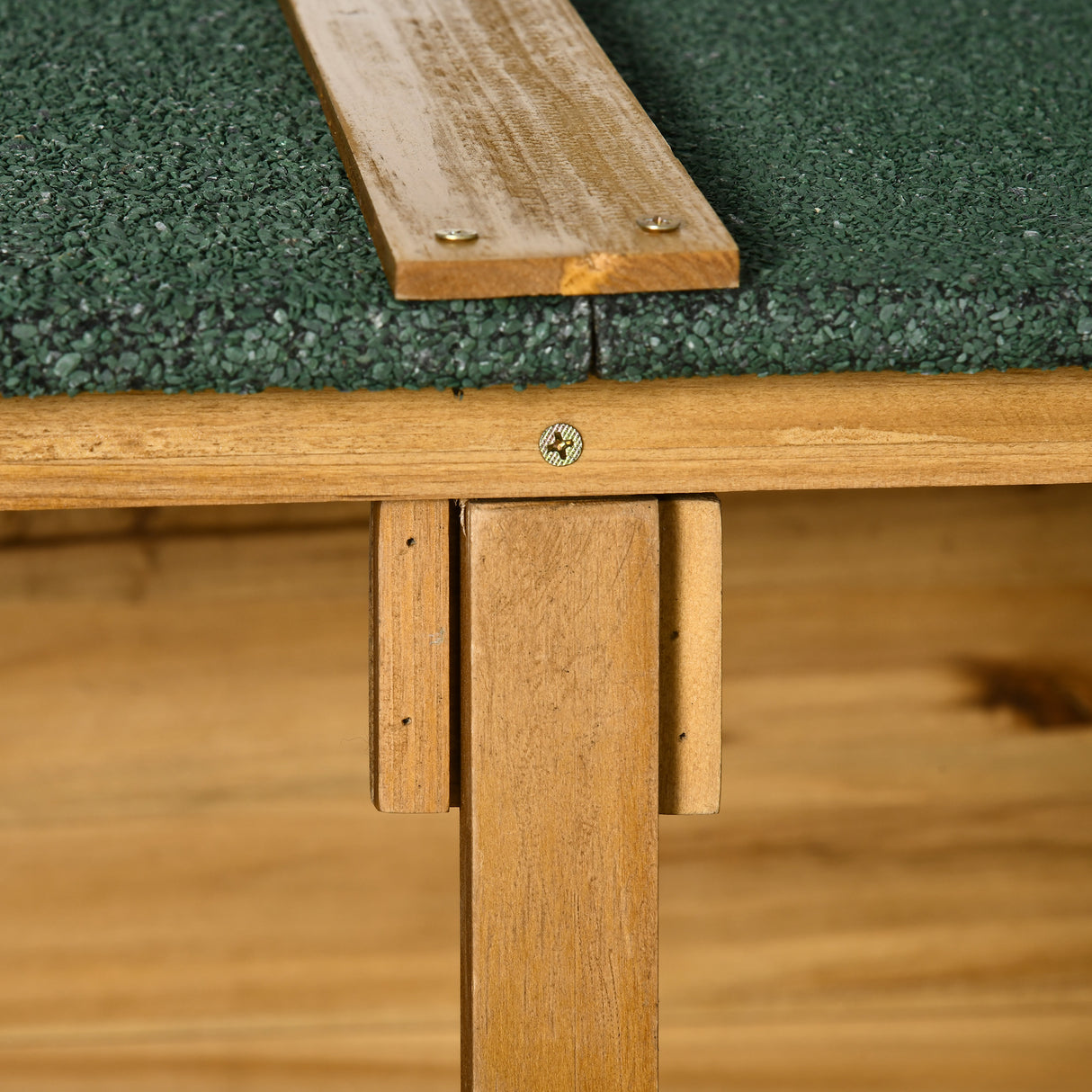 easycomfort easycomfort casetta da giardino in legno a 2 ante con sgabello alto a 2 ripiani e tetto idrorepellente 140x75x157 cm