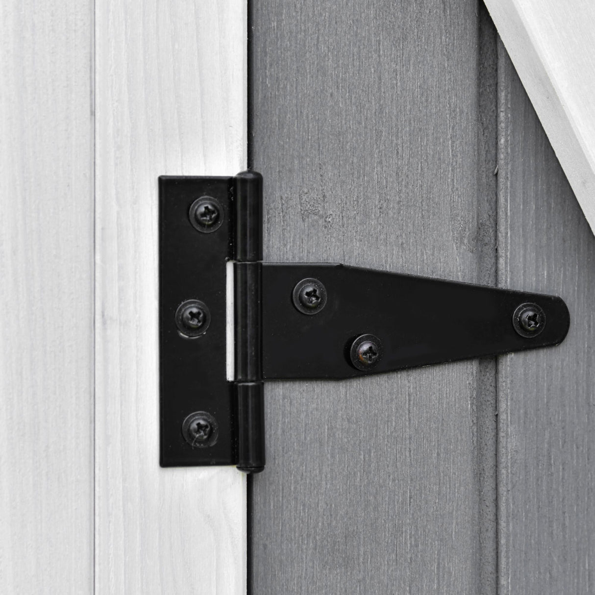 easycomfort easycomfort casetta in legno da giardino con 2 ante armadio da esterno porta attrezzi da giardino con uno sgabello 139x75x147160cm