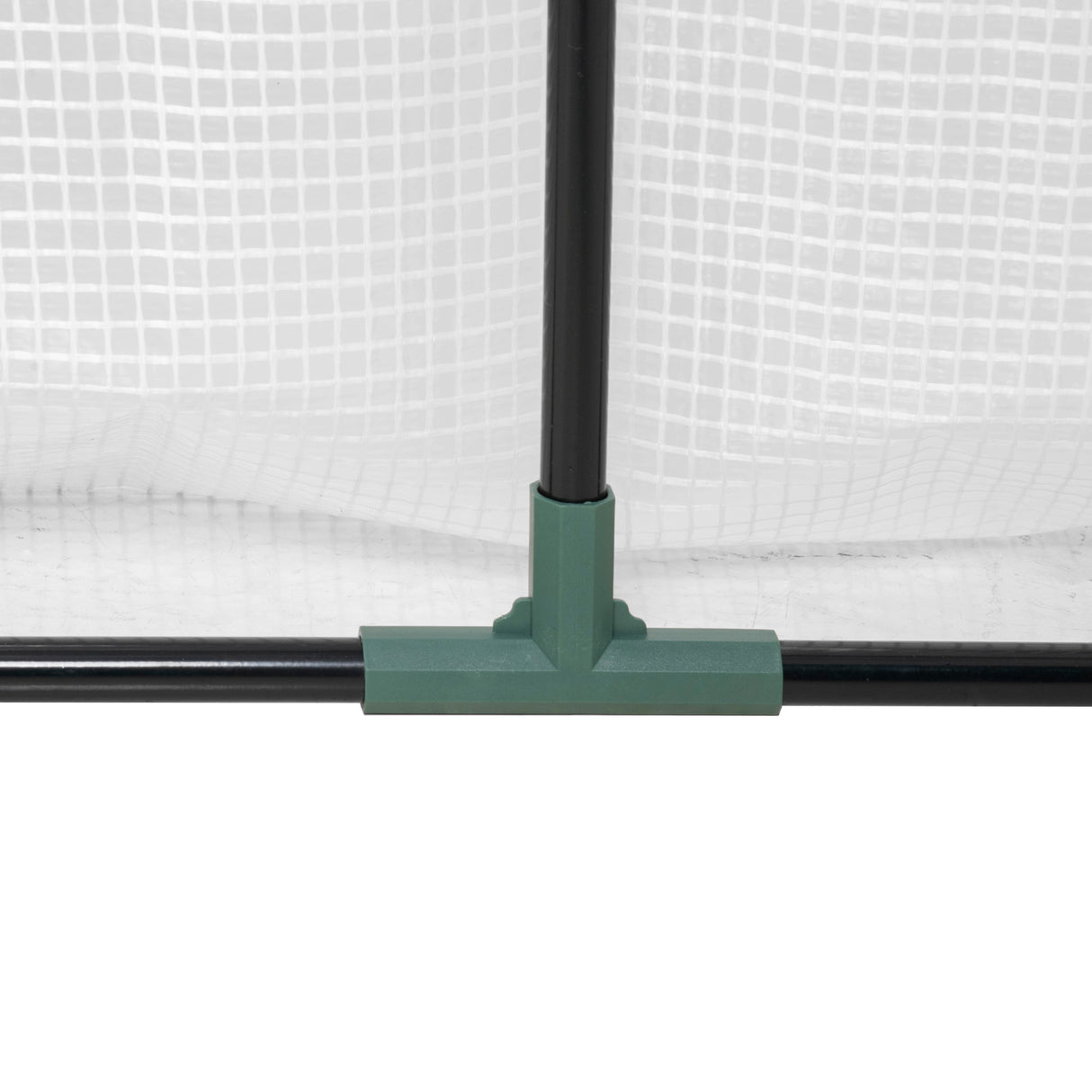 easycomfort mini serra da giardino con 2 finestre avvolgibili e copertura pe anti uv 119x60x60cm bianco