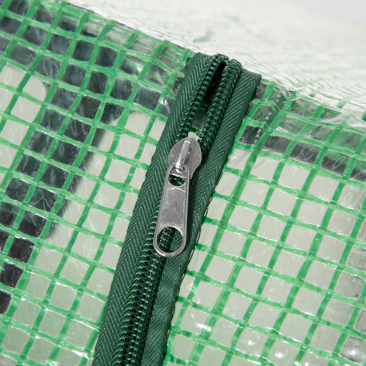 easycomfort serra da giardino con copertura in pe picchetti e bordi estesi 120x60x60cm verde