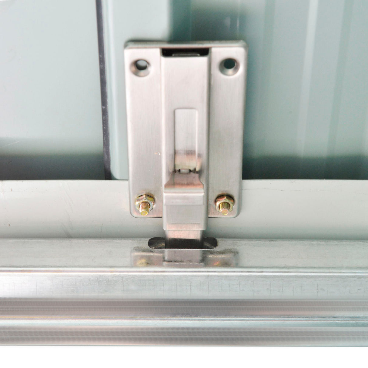 easycomfort casetta da giardino in lamiera di acciaio con doppia porta 147x86x134cm nero e bianco