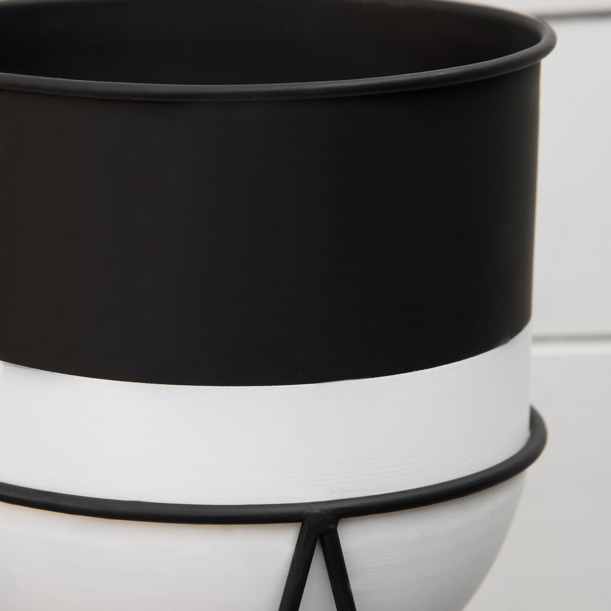 easycomfort fioriera set di 2 pezzi con supporto di metallo per arredamento interni ed esterni nera