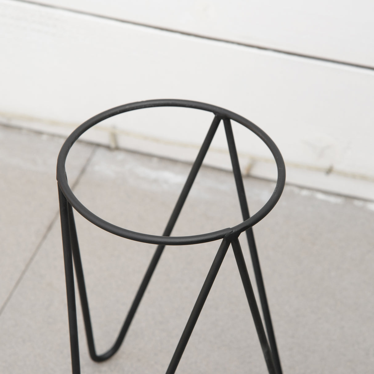 easycomfort fioriera set di 2 pezzi con supporto di metallo per arredamento interni ed esterni nera