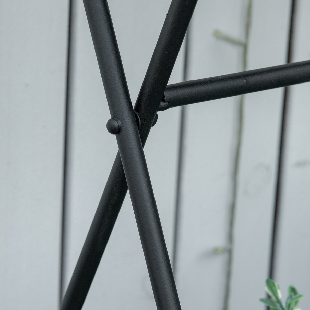 easycomfort portapiante in metallo pieghevole con 3 vasi e ripiano inferiore per casa e giardino 47x37x78.5cm nero