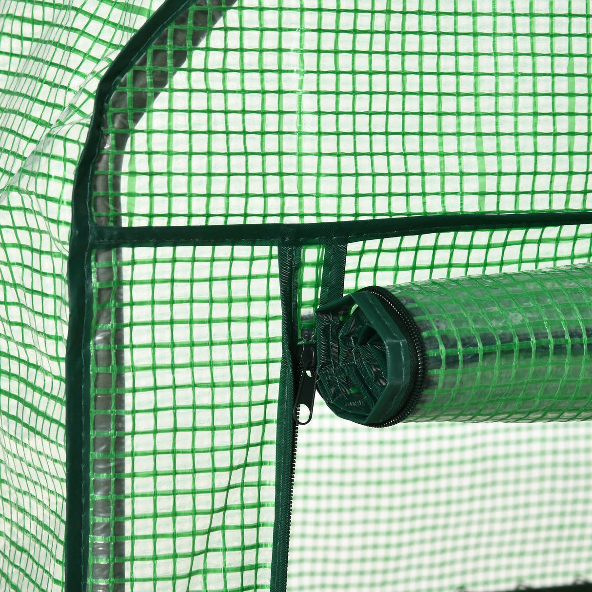 easycomfort mini serra da giardino con 2 ripiani in metallo e copertura in pe 69x49x92cm verde