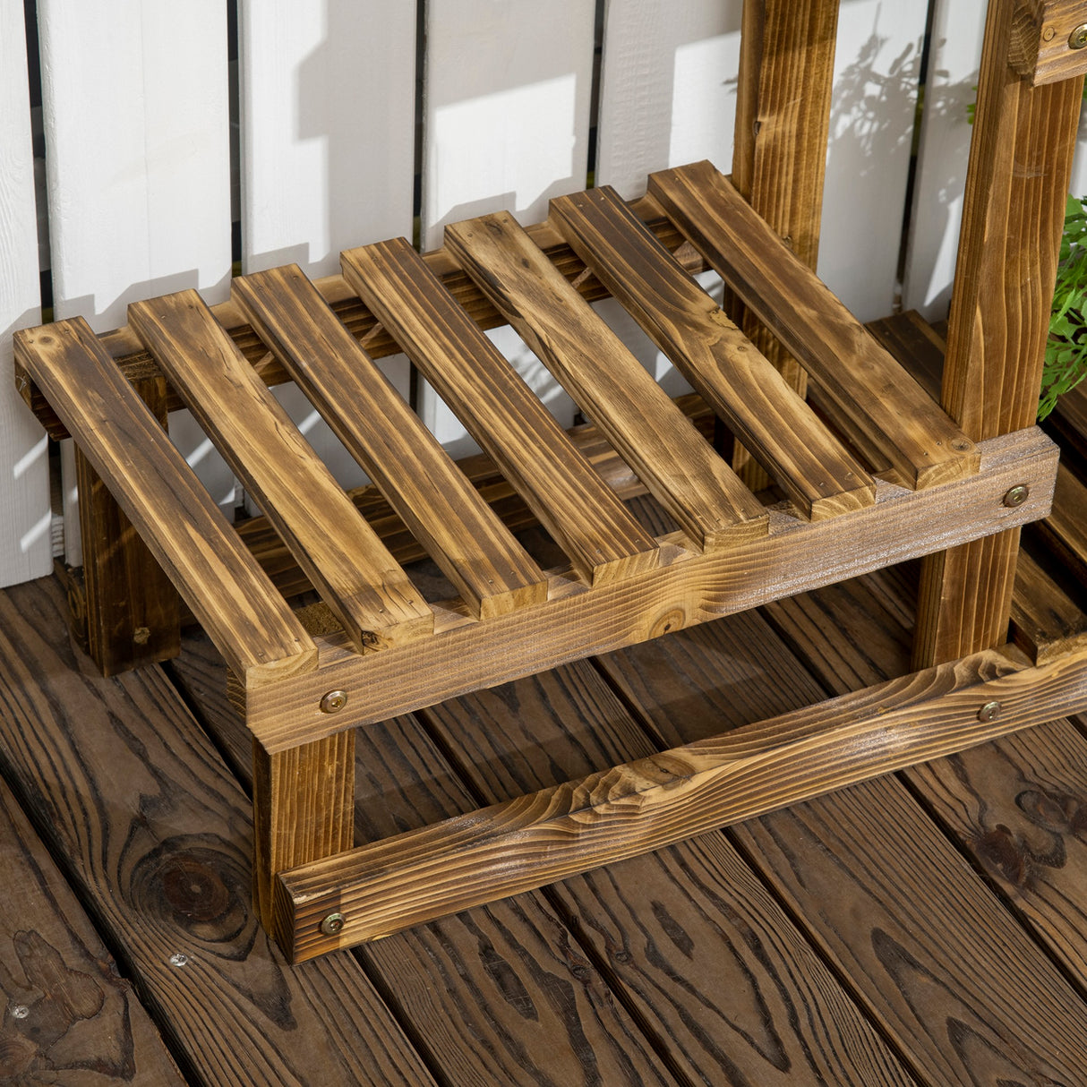 easycomfort scaffale per piante da esterno a 4 ripiani con decorazione a mulino 76x30x90 cm