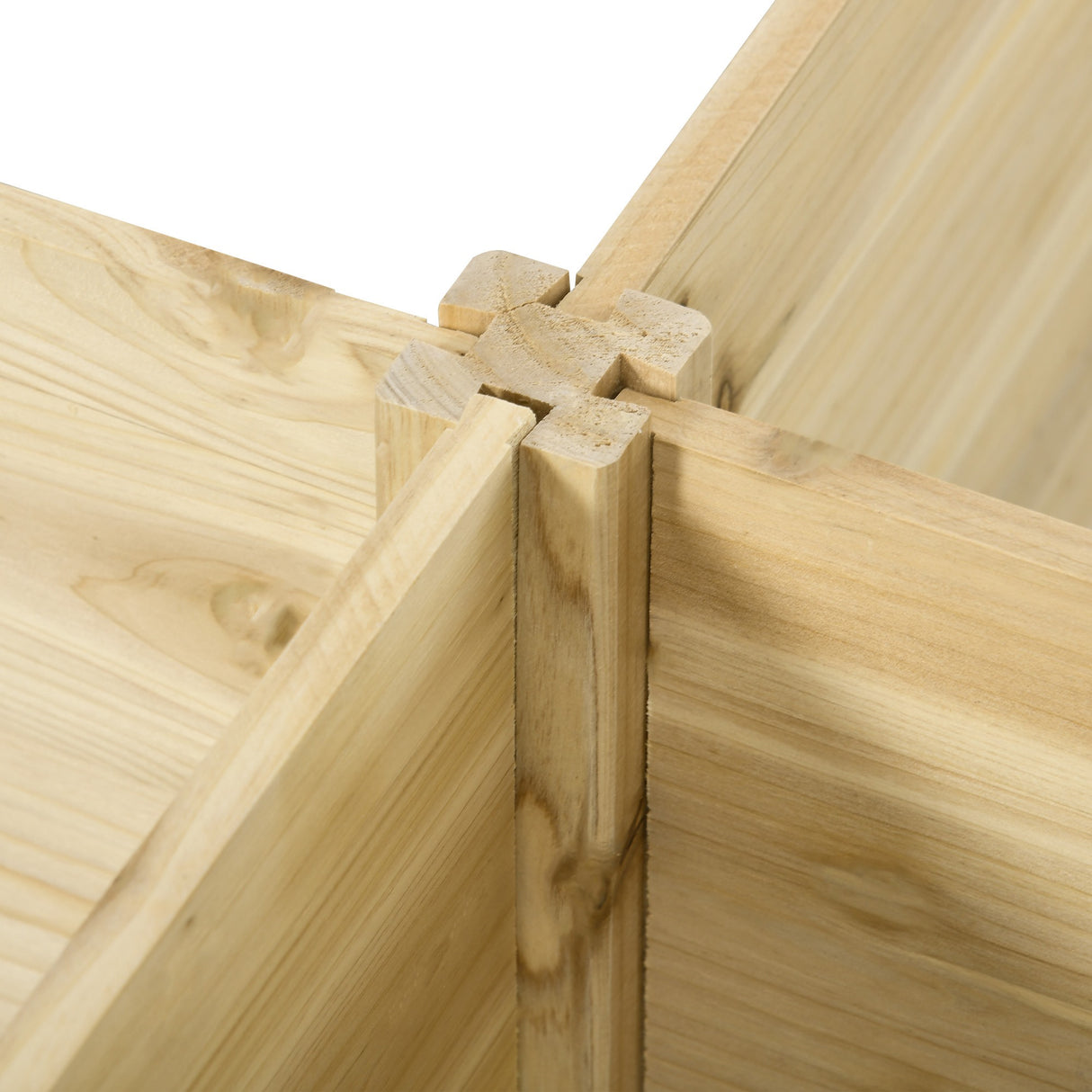 easycomfort fioriera da esterno 5 pezzi componibili a fondo aperto in legno di abete 230x230x28 cm