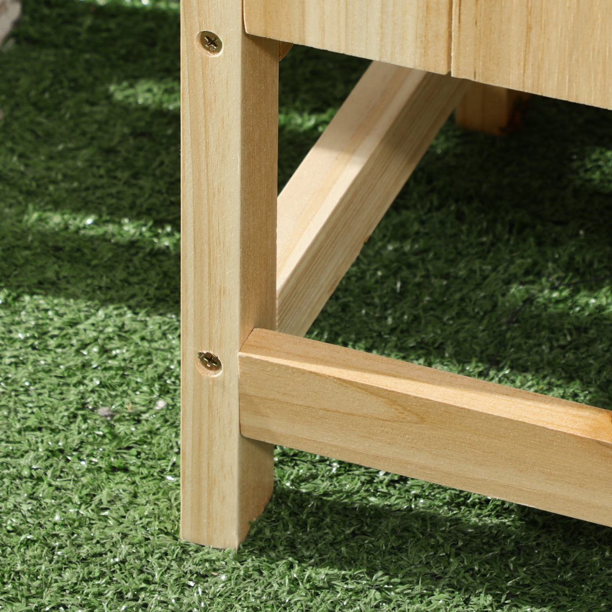 easycomfort fioriera da esterno verticale in legno con foro di drenaggio e rivestimento interno 86x30x50 cm