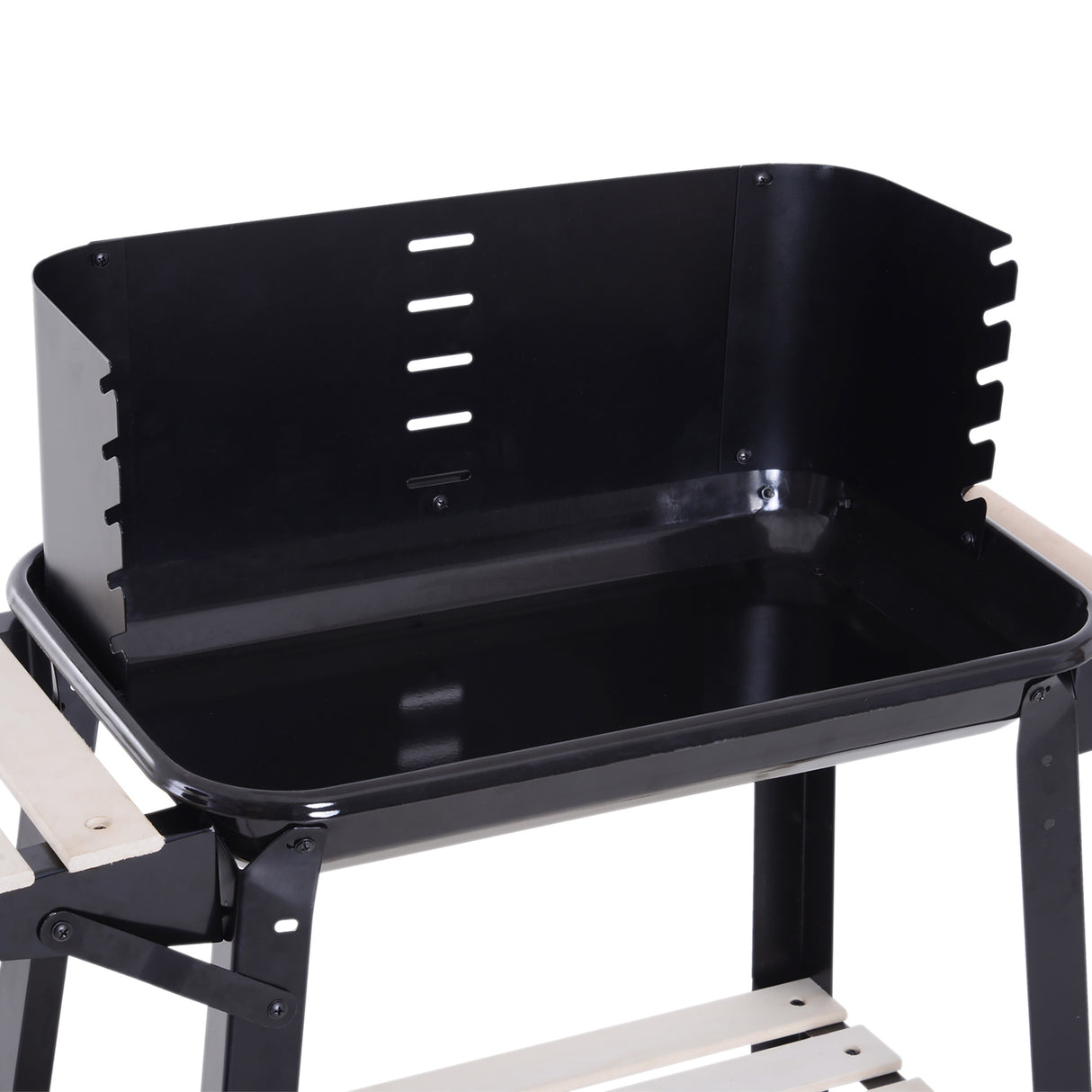 easycomfort easycomfort griglia a carbone barbecue picnic altezza regolabile nero 87x 45 x 83 cm