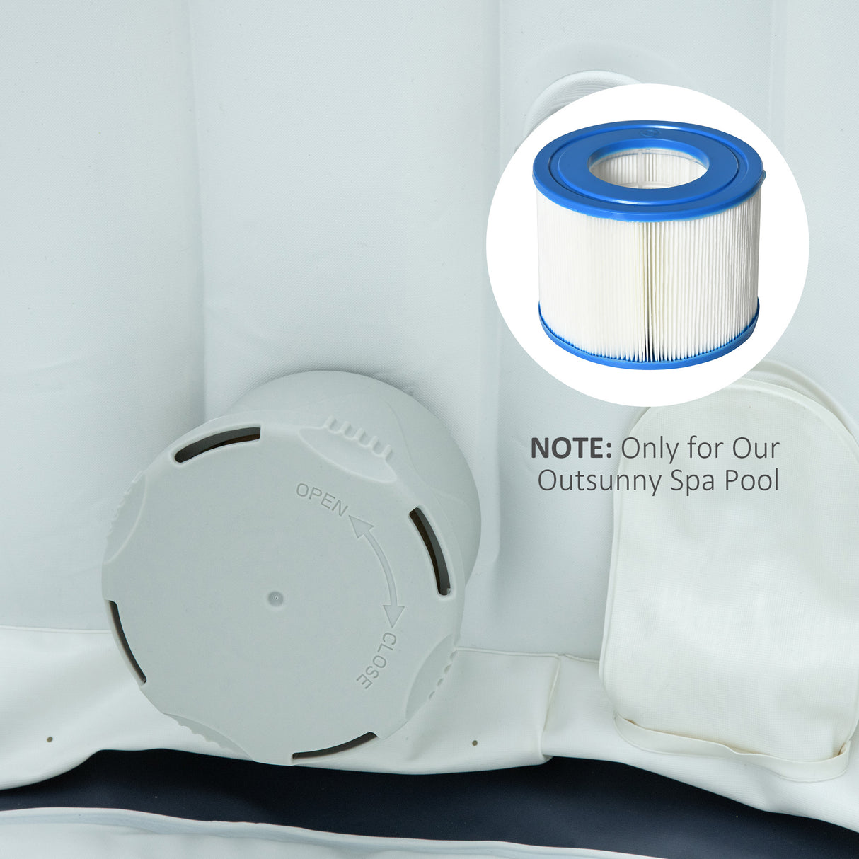 easycomfort set 6 filtri per piscine e spa gonfiabili in tessuto non tessuto o10.5x8cm blu e bianco