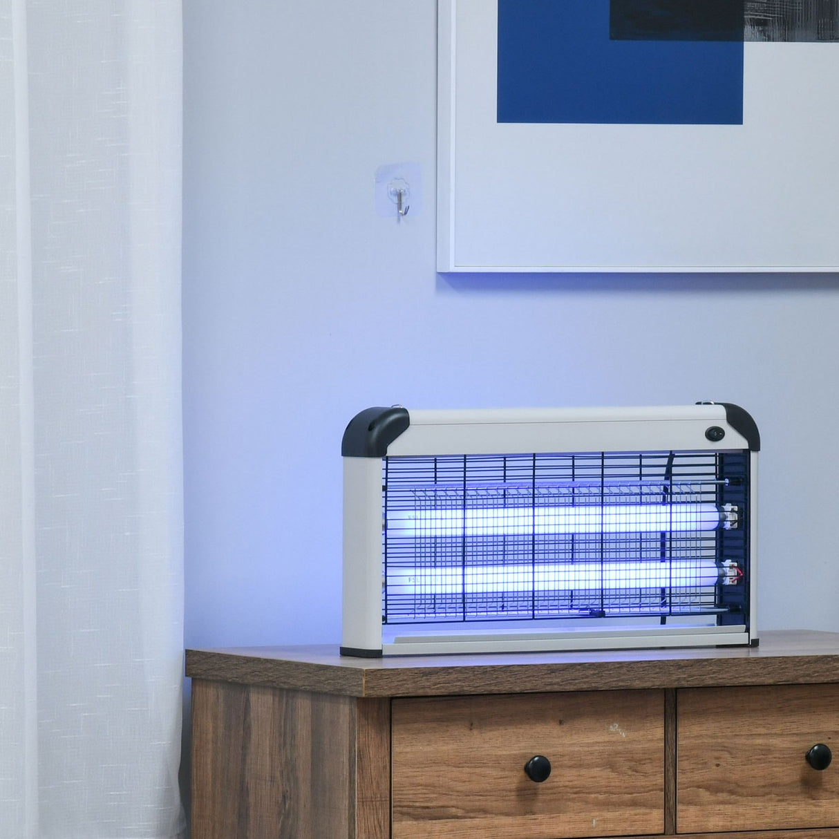 easycomfort easycomfort elettroinsetticida da esterno e interno con lampada antizanzare uv per 60m zanzariera elettrica 15w grigio