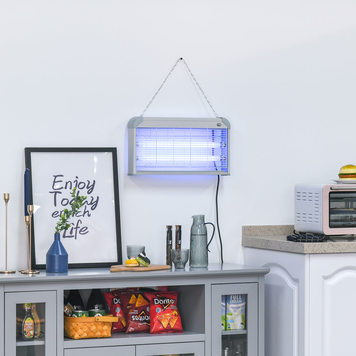 easycomfort easycomfort lampada antizanzare 30w 48.5x8.5x26.5cm