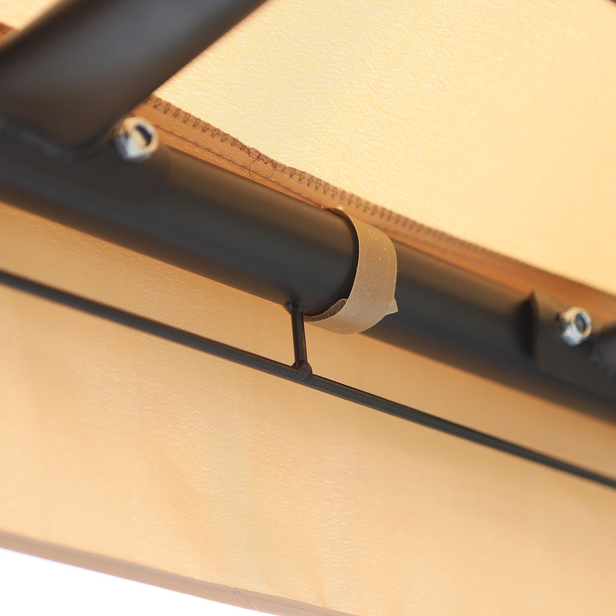 easycomfort dondolo 3 posti e lettino singolo copertura a gazebo con zanzariera e cuscini beige 256x172x248cm