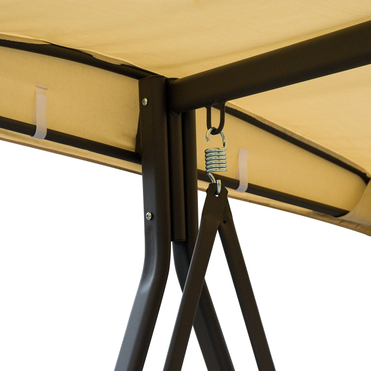 easycomfort dondolo da giardino 3 posti con tetto inclinabile e cuscini imbottiti