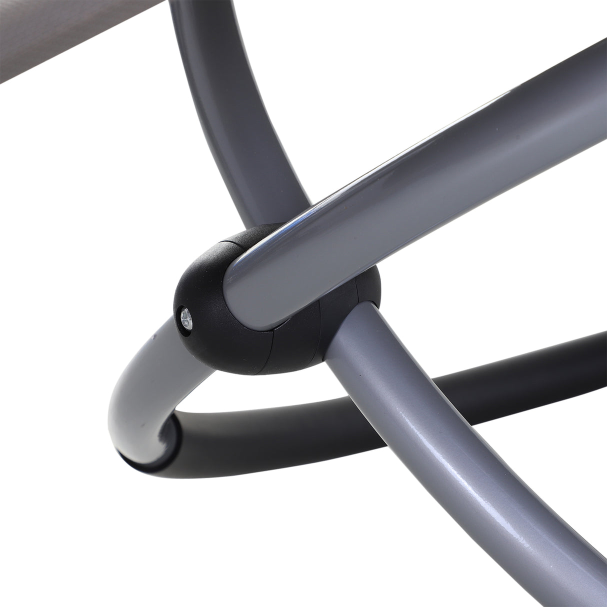 easycomfort easycomfort sedia a dondolo in texilene zero gravity grigio 154x80x84cm