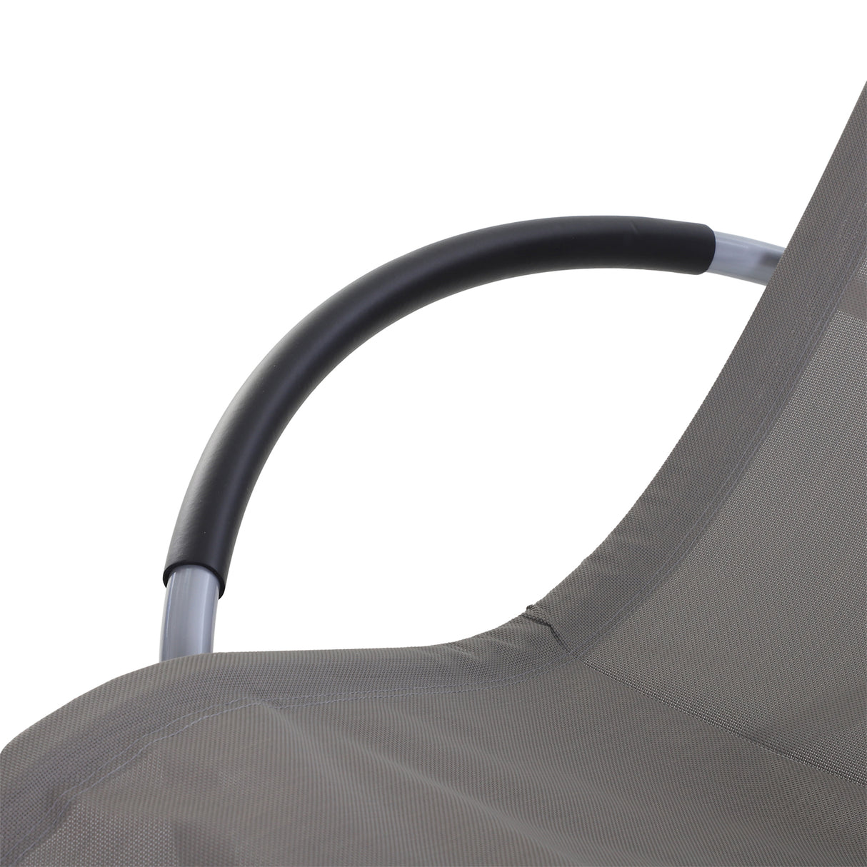 easycomfort easycomfort sedia a dondolo in texilene zero gravity grigio 154x80x84cm