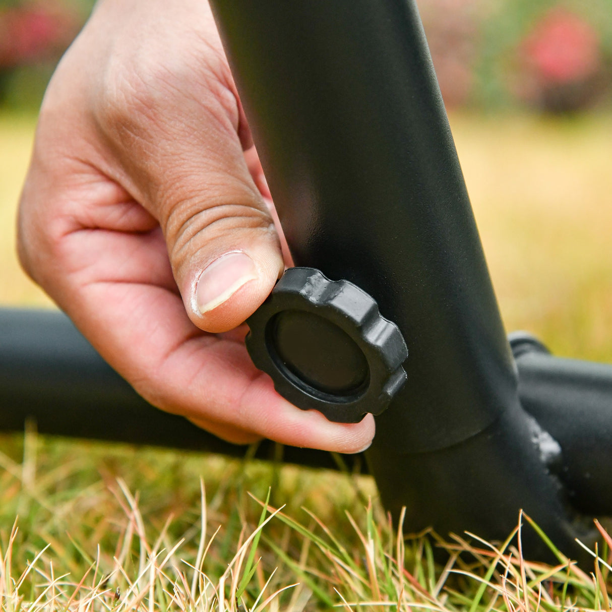 easycomfort easycomfort amaca da giardino autoportante in acciaio e cotone multicolor