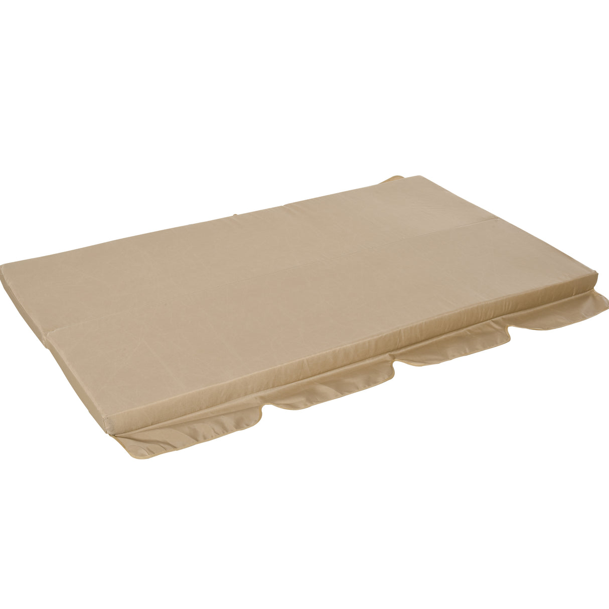 easycomfort easycomfort dondolo 3 posti da giardino convertibile in lettino con gazebo con zanzariera e cuscini 257x175x240cm cachi