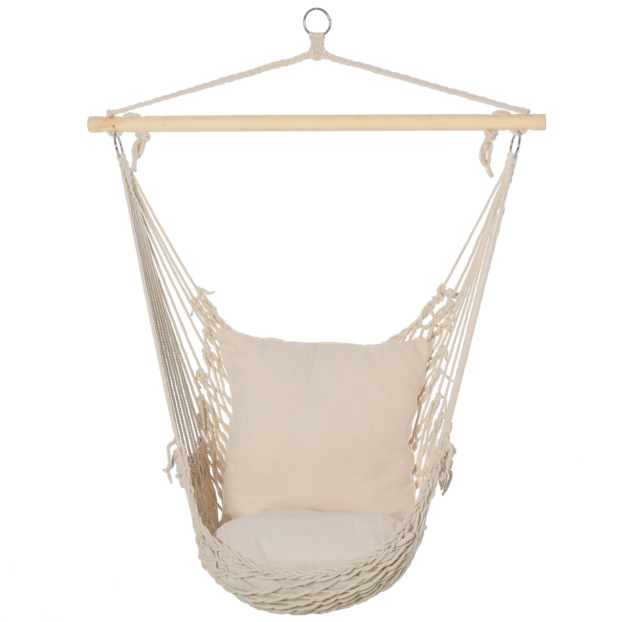 easycomfort easycomfort amaca altalena imbottita in corda per interni ed esterni bianca