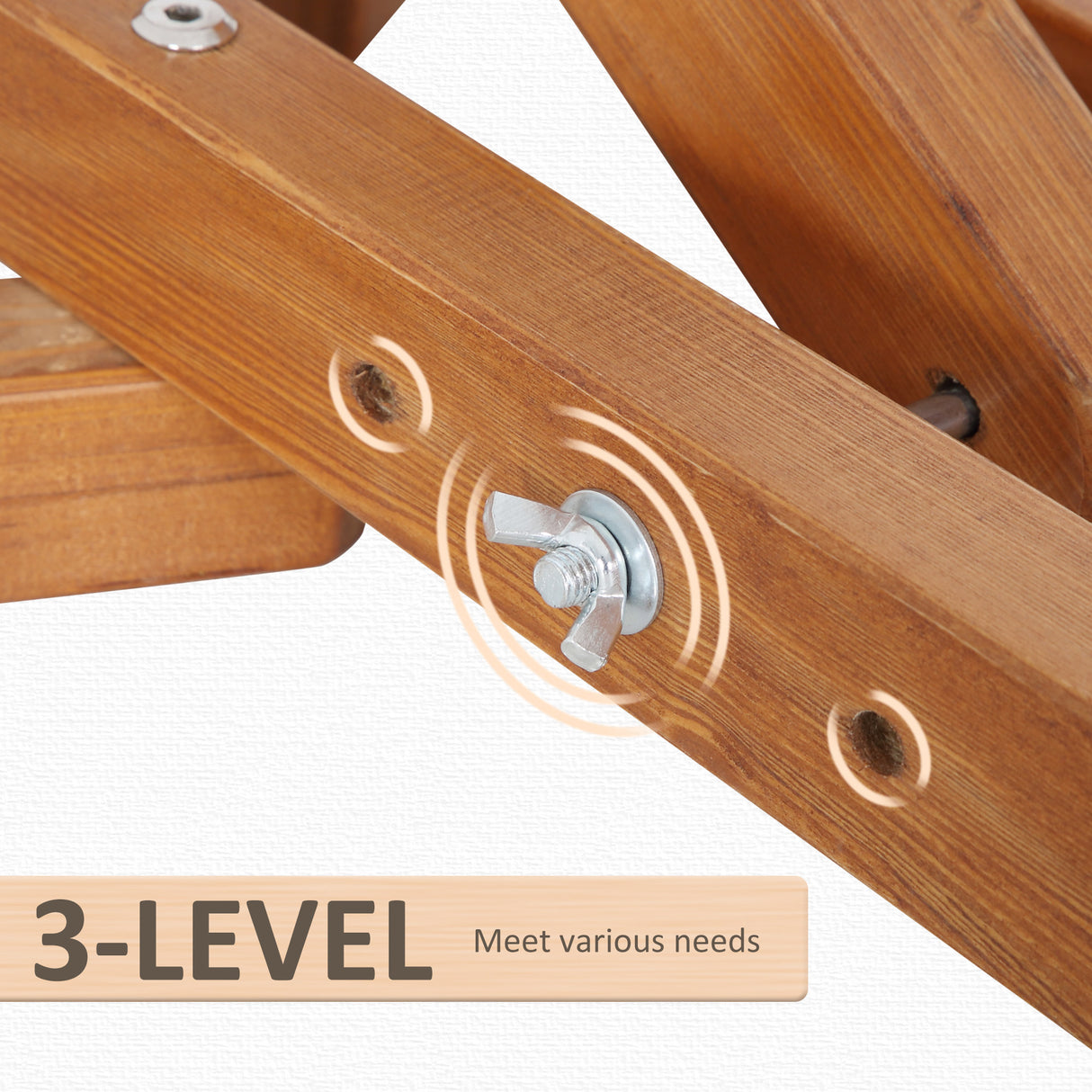 easycomfort supporto amaca 4m pieghevole e regolabile su 3 livelli in legno