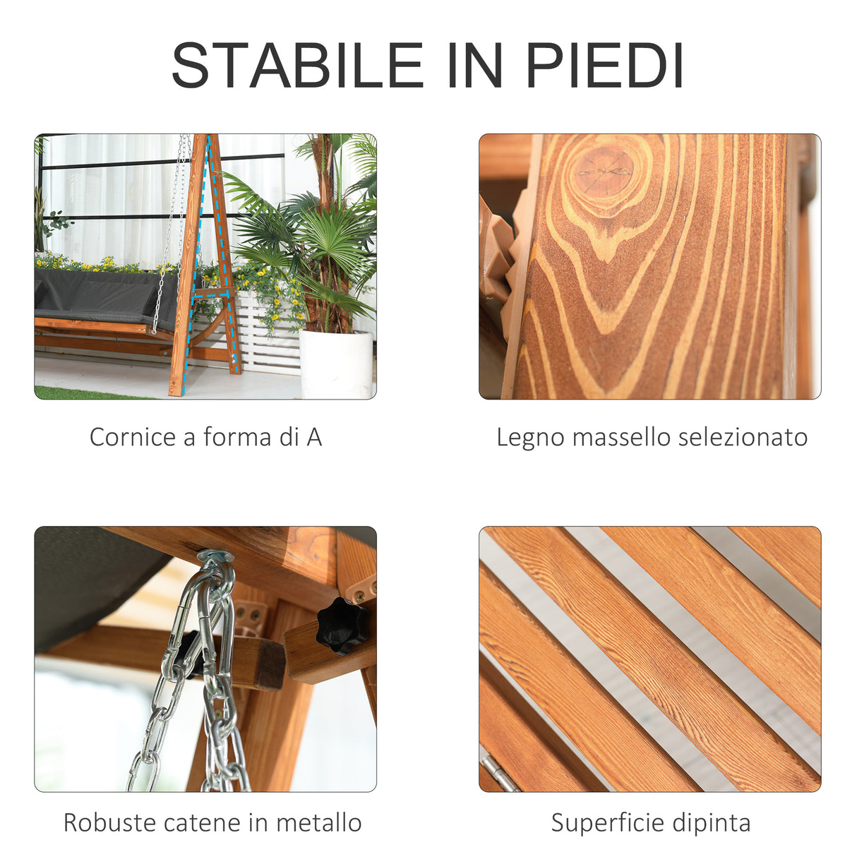 easycomfort easycomfort dondolo da giardino 3 posti convertibile in letto matrimoniale 225 5x113x180cm