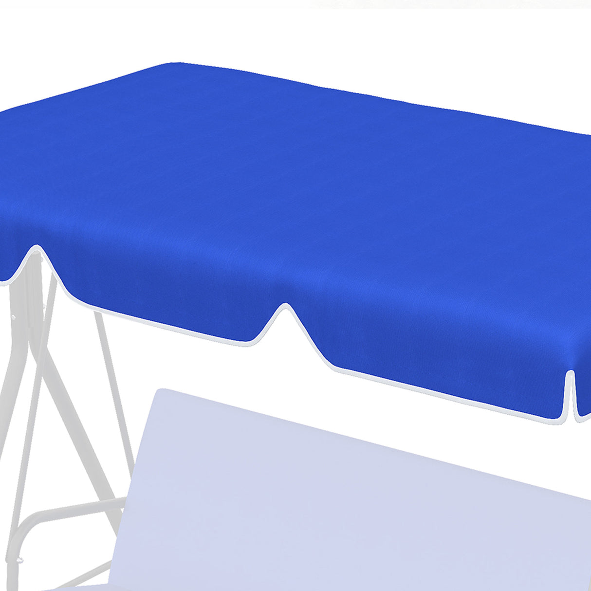 easycomfort tettuccio di ricambio per dondolo in poliestere con protezione uv50+ 192x144cm blu