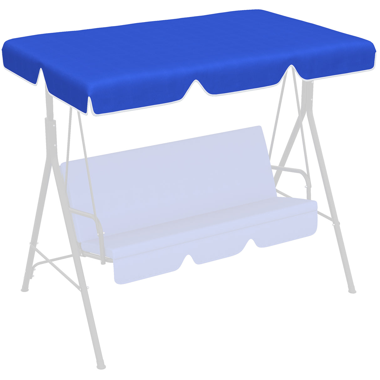 easycomfort tettuccio di ricambio per dondolo in poliestere con protezione uv50+ 192x144cm blu