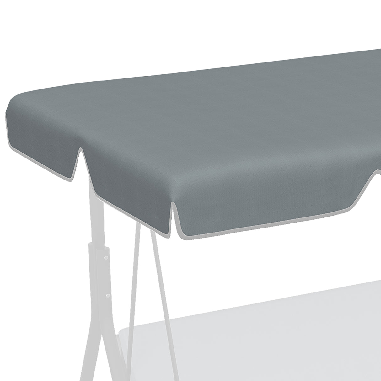 easycomfort tettuccio di ricambio per dondolo in poliestere con protezione uv50+ 192x144cm grigio scuro