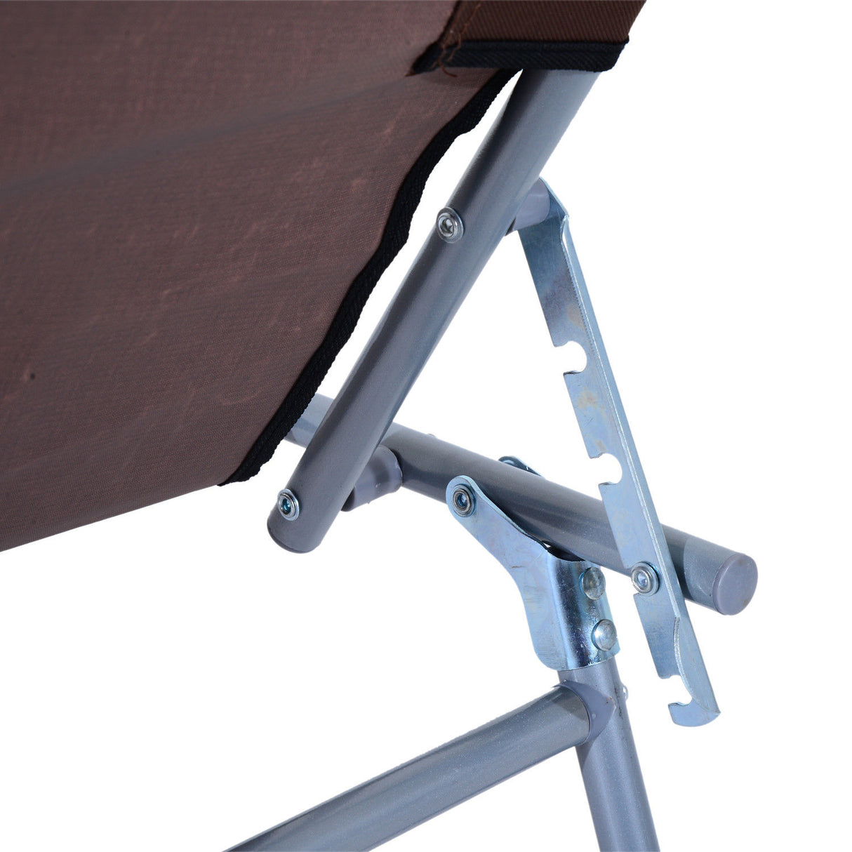 easycomfort easycomfort sdraio pieghevole reclinabile con tettuccio parasole in tessuto oxford marrone