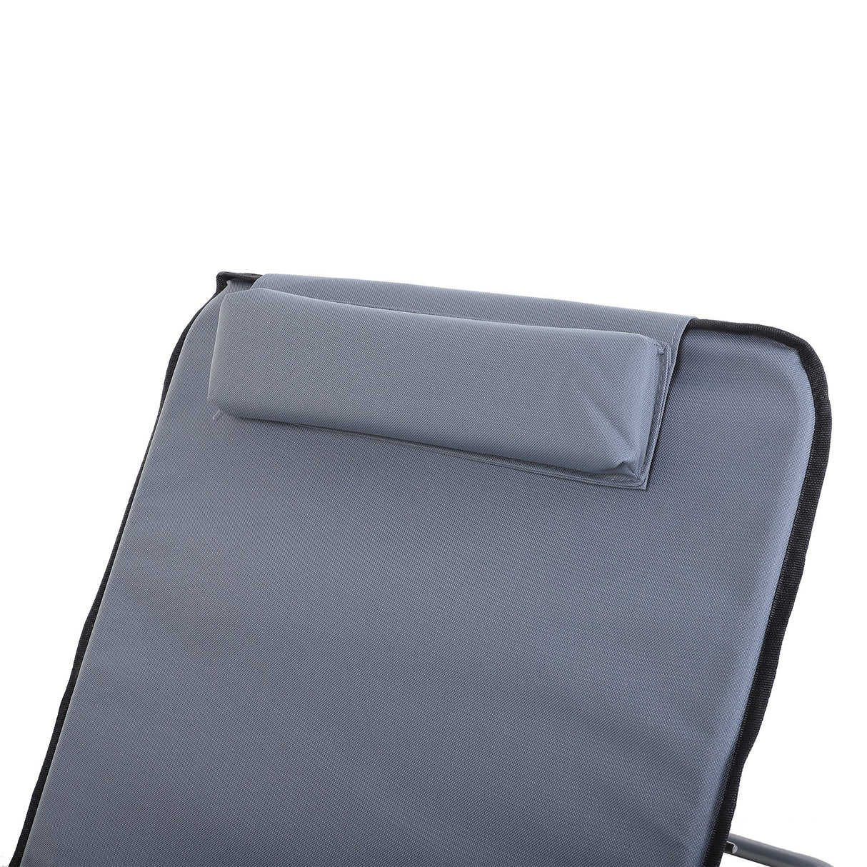 easycomfort easycomfort set 2 materassini da spiaggia pieghevoli con schienale regolabile grigio