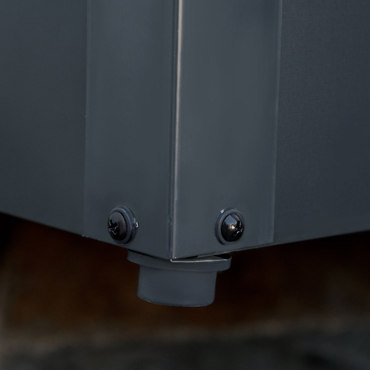 easycomfort easycomfort panca baule contenitore da giardino con chiave cassapanca moderna in acciaio grigio 120x62x62cm