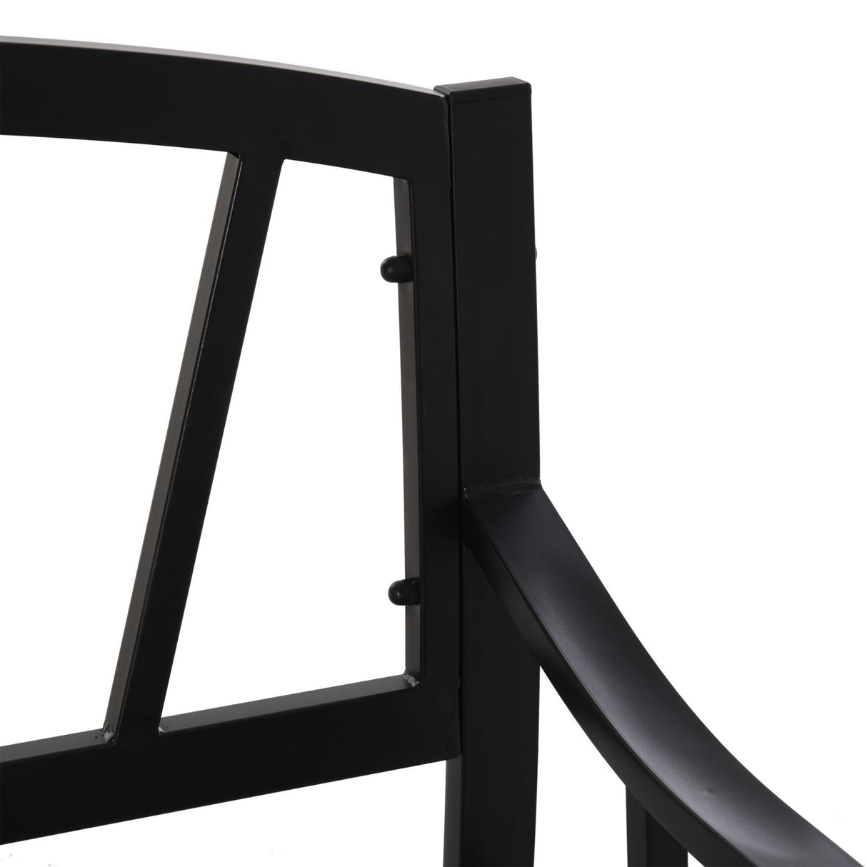 easycomfort easycomfort panchina da giardino in metallo nero impermeabile panca da esterno in ferro 2 posti 128x56x86cm