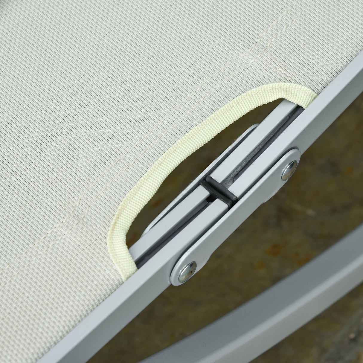 easycomfort easycomfort set 2 sdraio da giardino pieghevoli lettino prendisole in alluminio e textilene beige 61x165x63cm