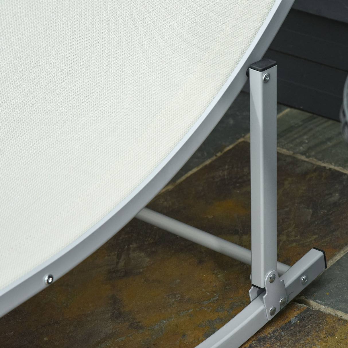 easycomfort easycomfort set 2 sdraio da giardino pieghevoli lettino prendisole in alluminio e textilene beige 61x165x63cm