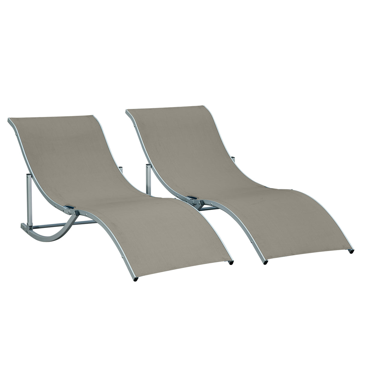 easycomfort set 2 sdraio da giardino pieghevoli lettino prendisole in alluminio e textilene 61x165x63cm 33135