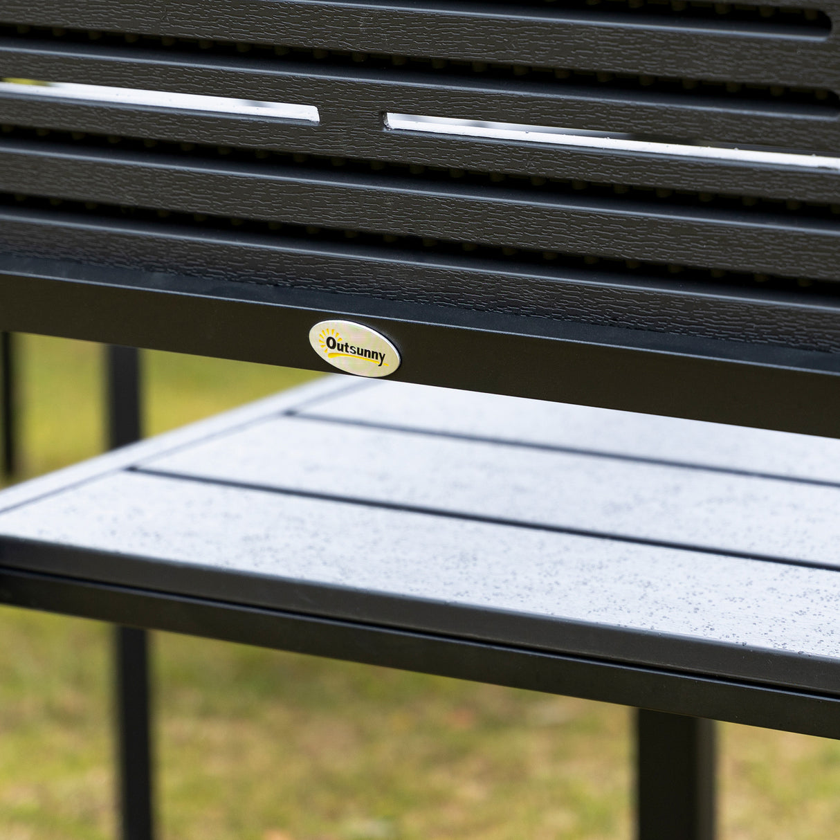 easycomfort set salotto da giardino da 4 pezzi con panchina a 2 posti 2 poltrone e tavolino caffe