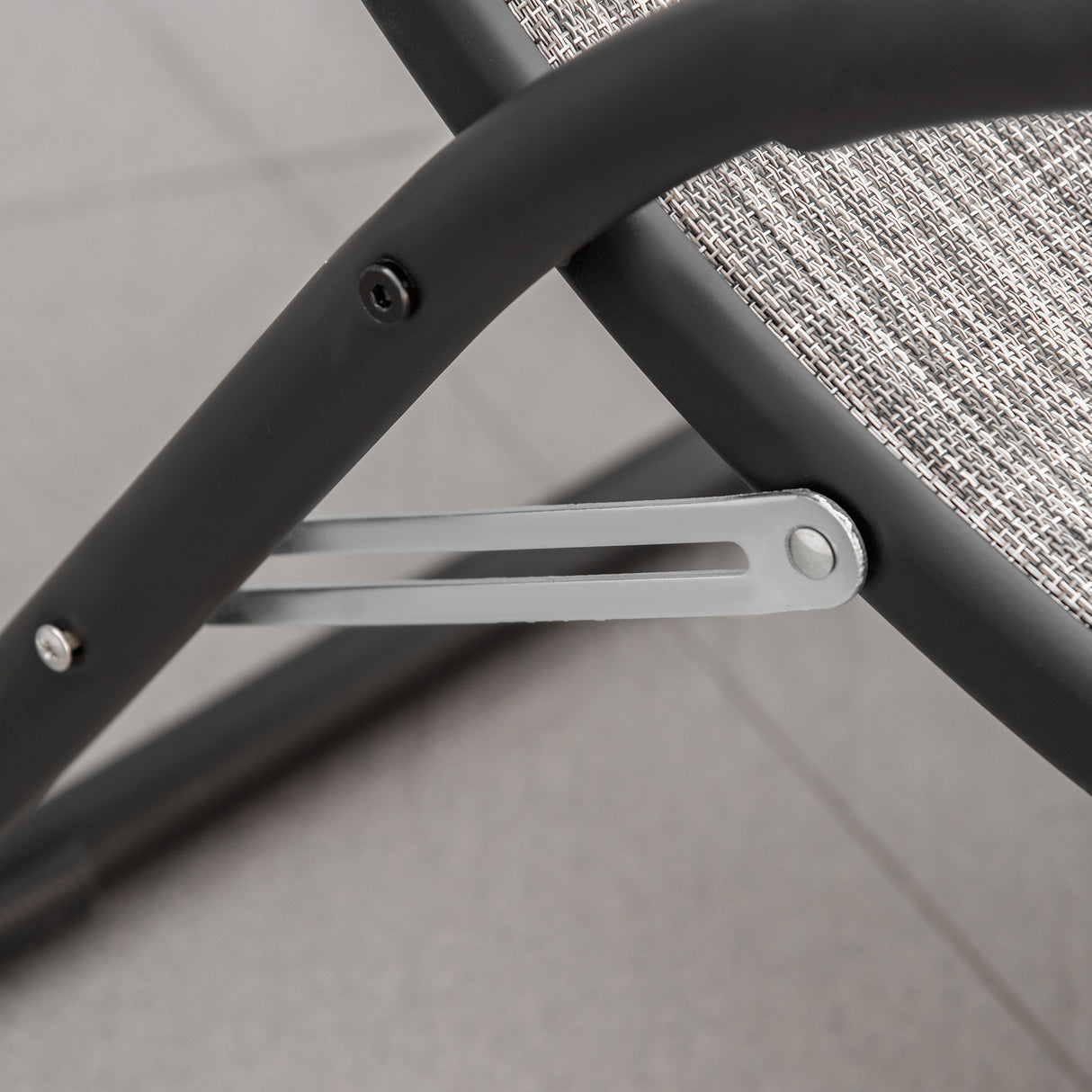 easycomfort easycomfort lettino prendisole pieghevole ergonomico da esterno in metallo e tessuto a rete 170x62x68cm grigio