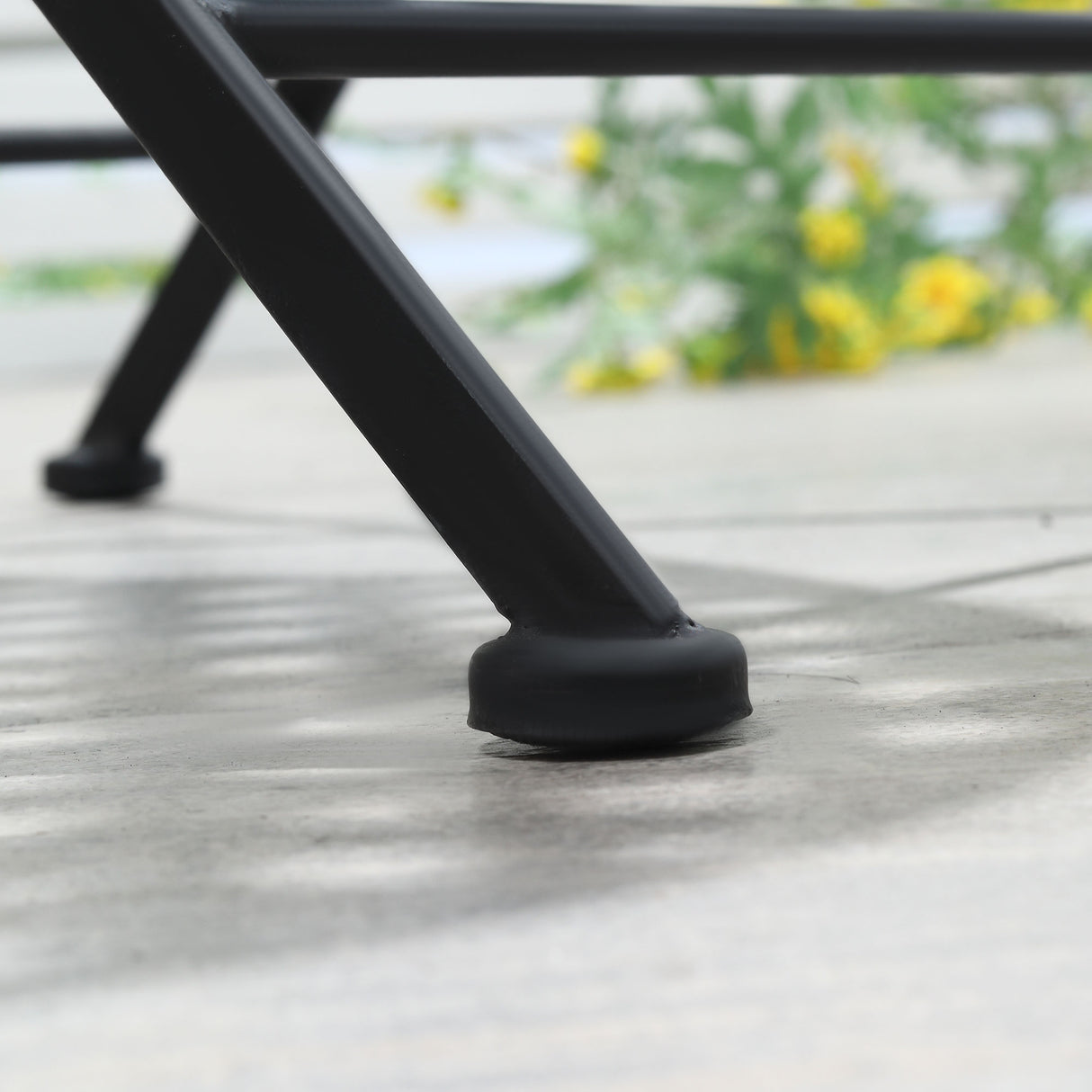 easycomfort set da giardino 3 pezzi 2 sedie pieghevoli e 1 tavolo design a mosaico grigio