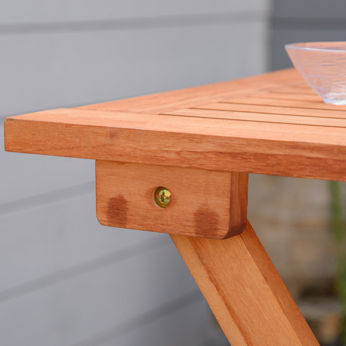 easycomfort set 3 pezzi tavolo e sedie da giardino pieghevoli in legno per esterni terrazzo picnic o campeggio salvaspazio e compatto teak