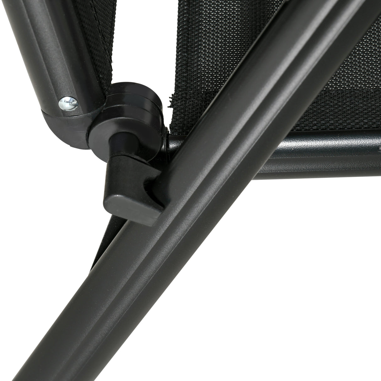 easycomfort easycomfort set 7pz tavolo con sedie da giardino pieghevoli e regolabili in texteline nero