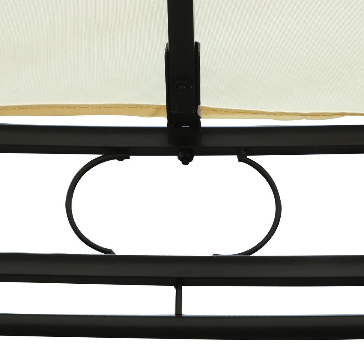 easycomfort gazebo da giardino rotondo con doppio tettuccio cinghie e tende o3.5x2.8m bianco