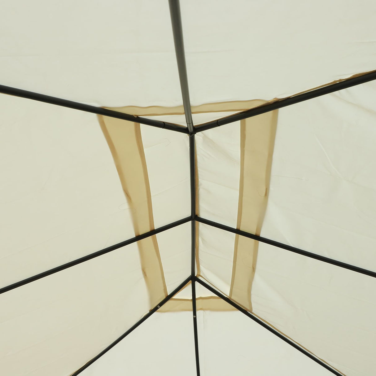 easycomfort easycomfort gazebo rettangolare con struttura in metallo robusto e teli laterali crema 4x3m
