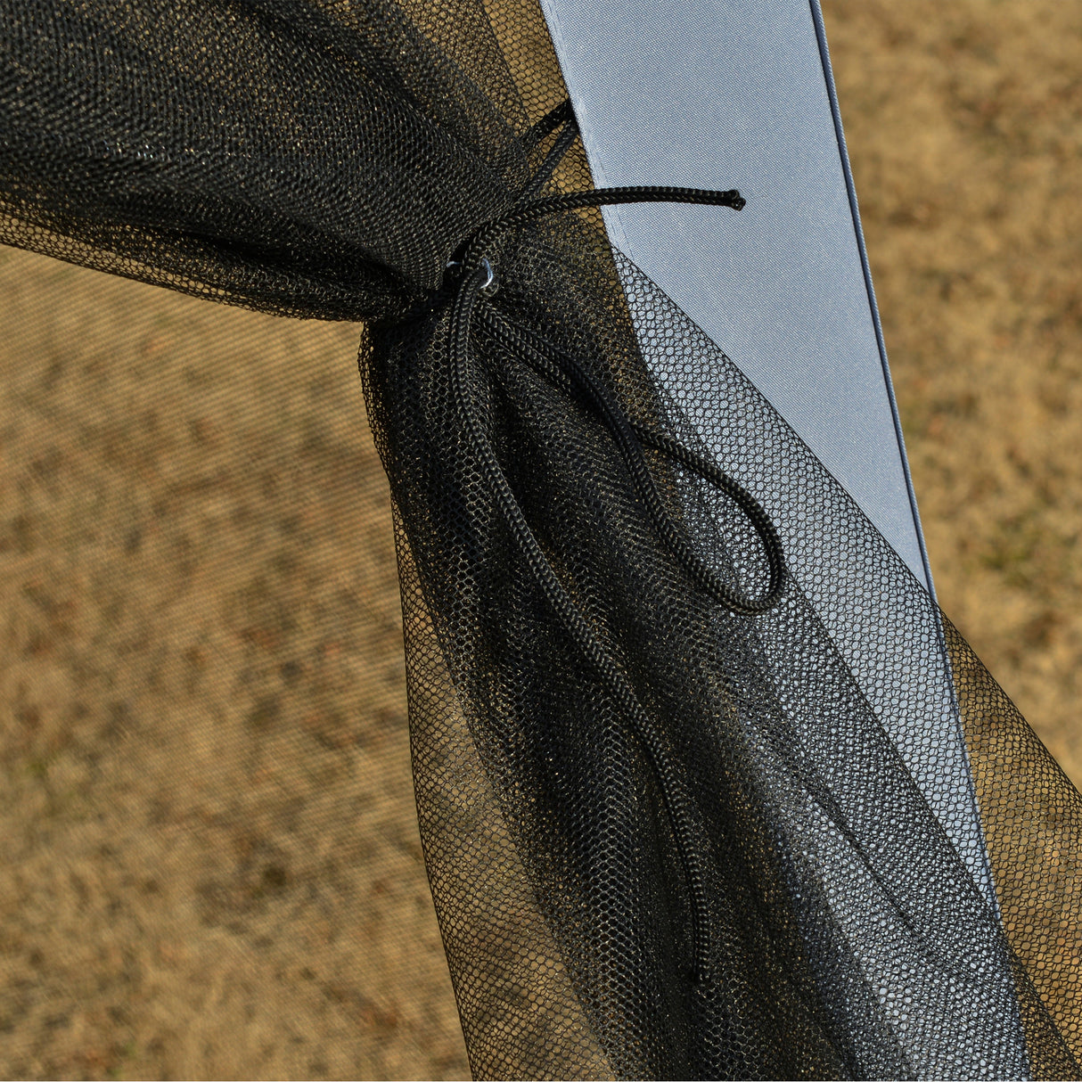 easycomfort easycomfort gazebo da giardino 3x3m con zanzariera copertura in poliestere e struttura in metallo grigio