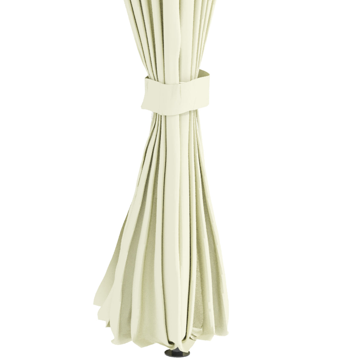 easycomfort gazebo da giardino 4x3m con doppio tettuccio pareti in poliestere e struttura in acciaio beige