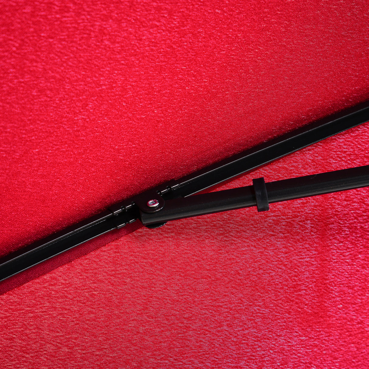 easycomfort easycomfort ombrellone da giardino rettangolare con inclinazione regolabile e palo in alluminio 198x130x240cm rosso e nero