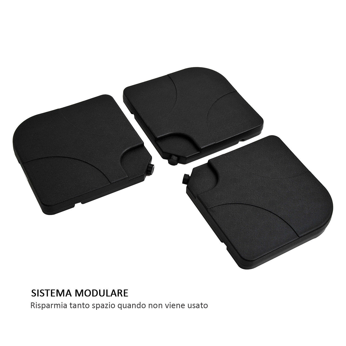 easycomfort easycomfort set 4pz base per ombrellone da giardino in plastica 50 50 7.5cm