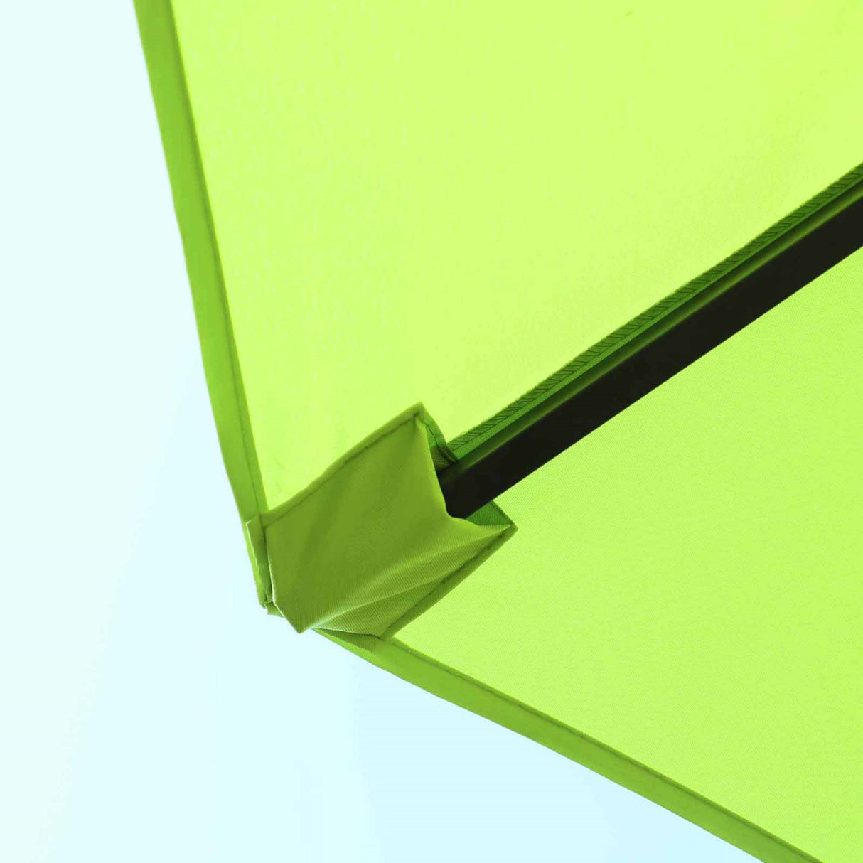 easycomfort easycomfort ombrellone da giardino doppio con apertura a manovella in acciaio e poliestere 460x270x240 cm verde chiaro