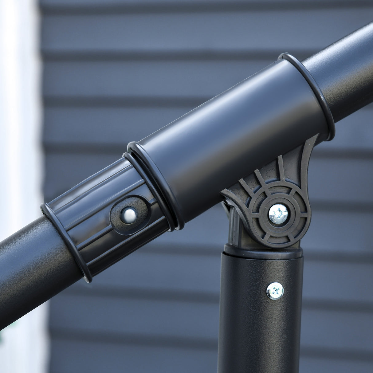 easycomfort easycomfort ombrellone da esterni 3x2 5 m decentrato rosso scuro in poliestere anti uv e acciaio con manovella