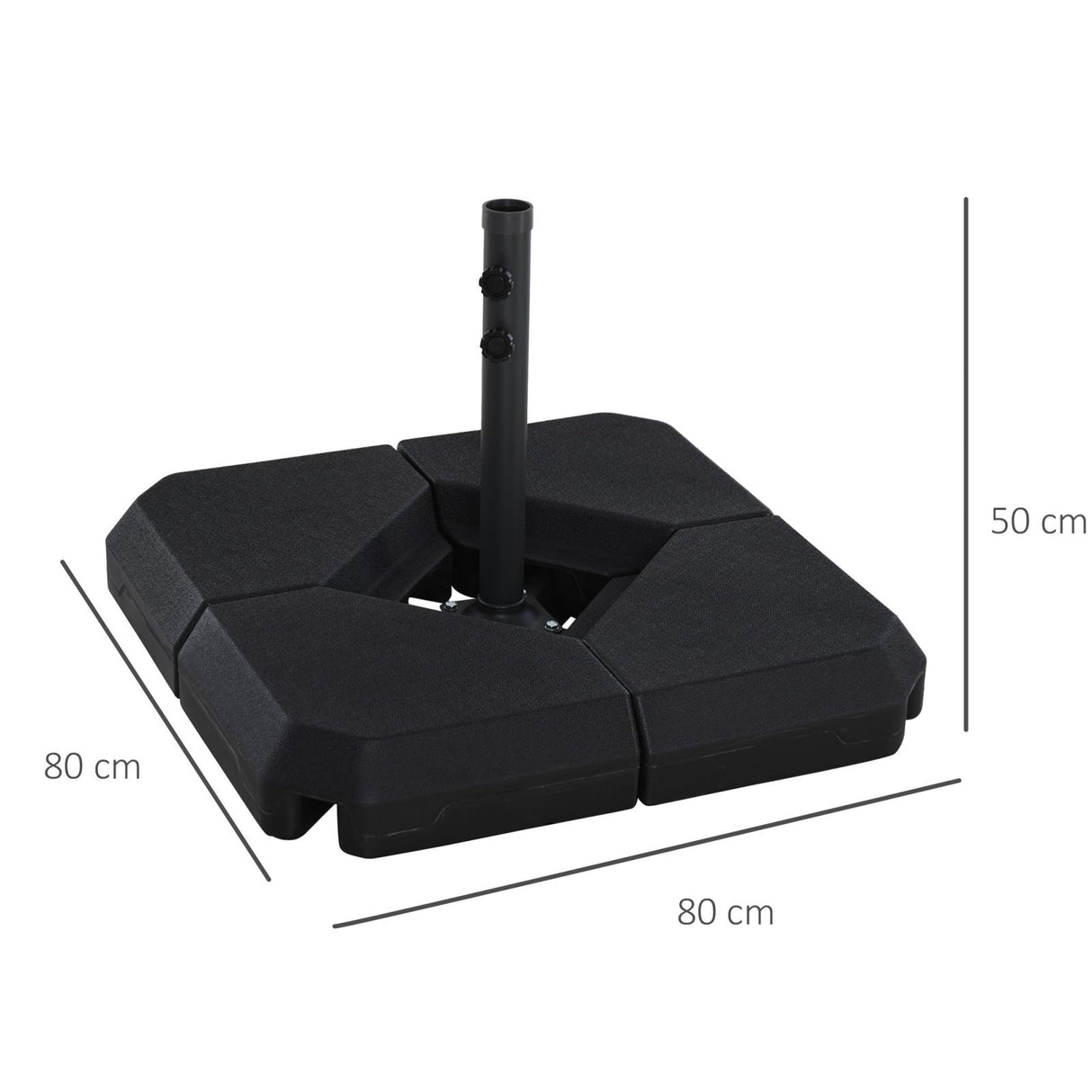 easycomfort easycomfort base per ombrelloni 4 mattonelle da riempire con acqua o sabbia