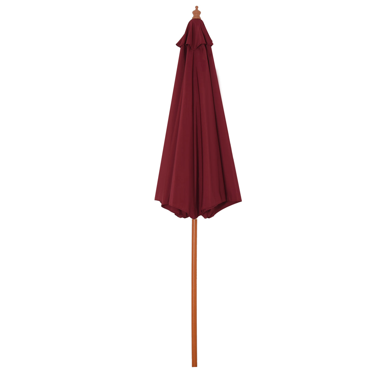 easycomfort easycomfort ombrellone da giardino con tettuccio antivento in poliestere rosso e palo in legno 257x253cm